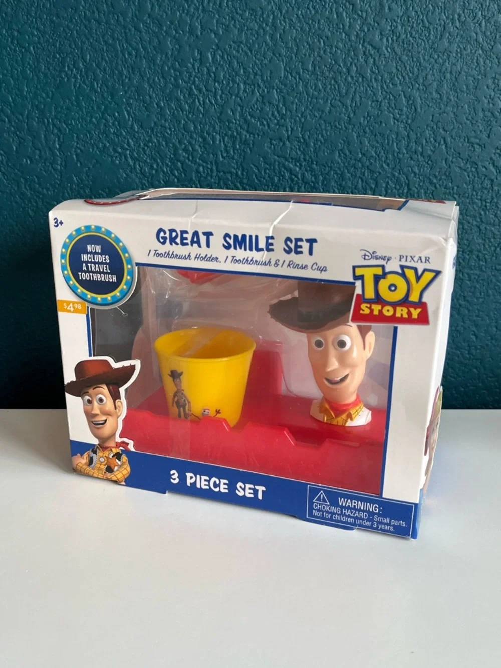Disney Pixar Toy Story 5 Woody Round Tin Box Toothbrush Set Buzz Lightyear Rex